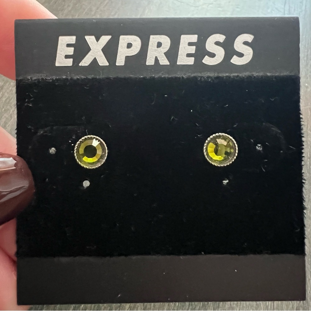Express Silver Stud Earrings